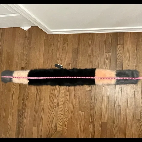 Steve Madden faux fur multicolor scarf